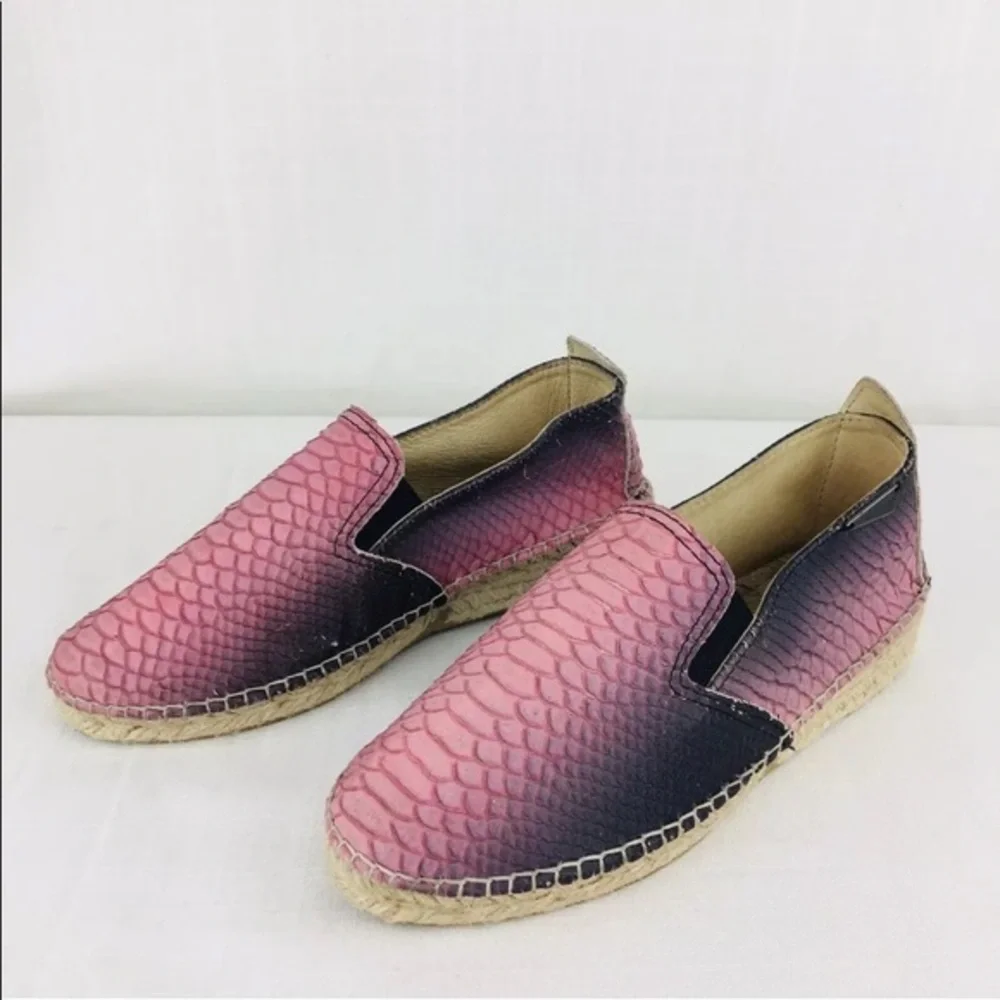 Prism‎ London 39 Espadrilles Faux Snakeskin Shoes